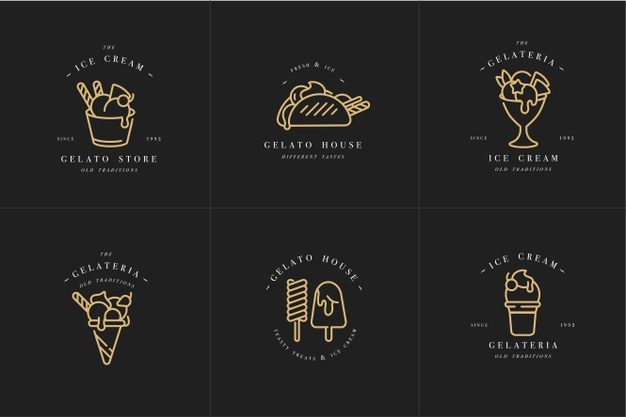 set-design-golden-templates-logo-emblems-ice-cream-gelato-trendy-linear-style-isolated_163983-925-8805774-8006271